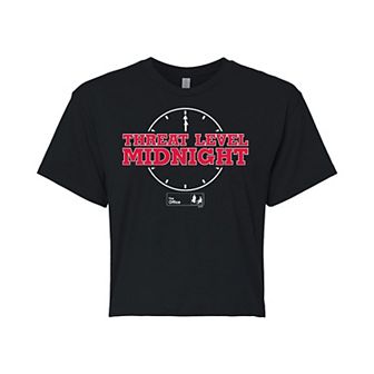 Juniors' The Office Midnight Cropped Tee