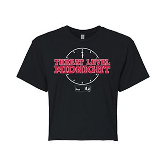 Juniors' The Office Midnight Cropped Tee