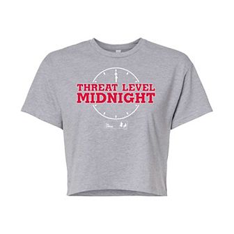 Juniors' The Office Midnight Cropped Tee
