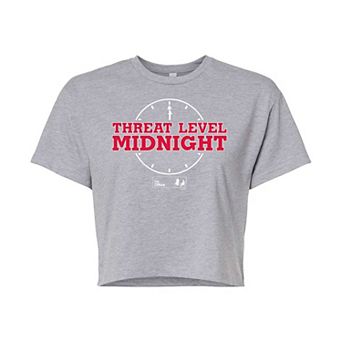Juniors' The Office Midnight Cropped Tee