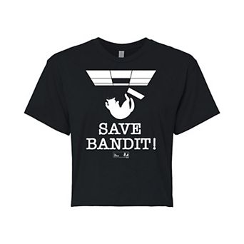 Juniors' The Office Save Bandit Cropped Tee