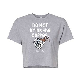 Juniors' The Office Coffee Cropped Tee