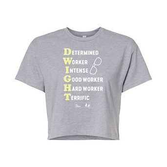 Juniors' The Office Dwight Cropped Tee