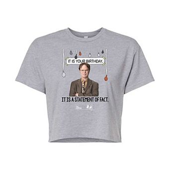 Juniors' The Office Birthday Cropped Tee