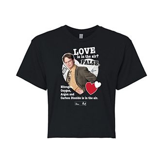 Juniors' The Office Love In Air Cropped Tee