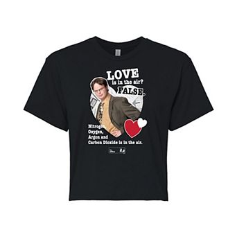 Juniors' The Office Love In Air Cropped Tee