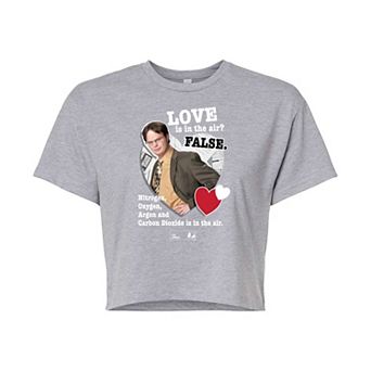 Juniors' The Office Love In Air Cropped Tee
