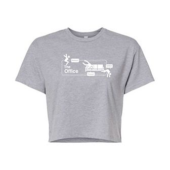 Juniors' The Office Parkour Logo Cropped Tee