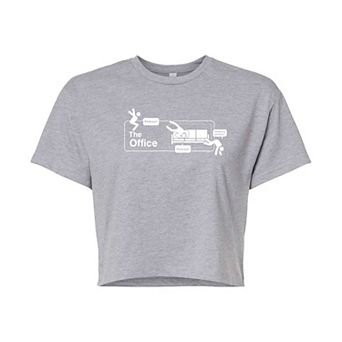 Juniors' The Office Parkour Logo Cropped Tee
