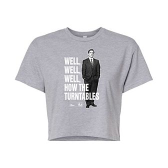 Juniors' The Office Well Well Cropped Tee