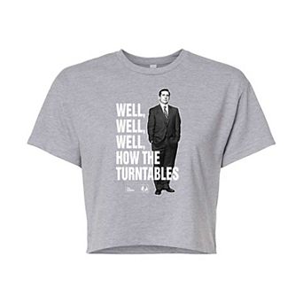 Juniors' The Office Well Well Cropped Tee
