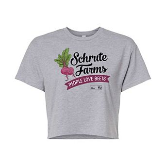 Juniors' The Office Schrute Farms Cropped Tee