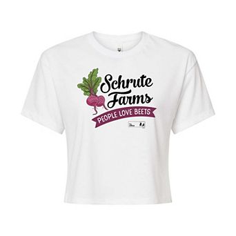 Juniors' The Office Schrute Farms Cropped Tee