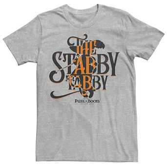 Men's Puss In Boots Stabby Tabby Silhouette Tee