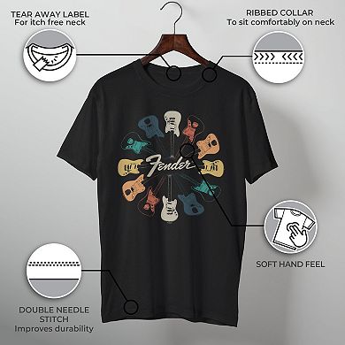 Men's Fender Retro Guitars Kaleidoscope Tee