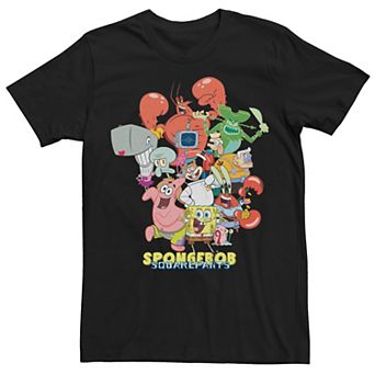 Men's SpongeBob SquarePants Group Shot Title Pose Tee
