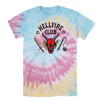 Men's Stranger Things Hellfire Club Logo Tie Dye Tee