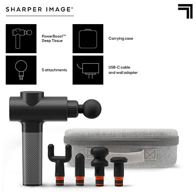 Sharper Image Powerboost 2.0 Deep Tissue Percussion Massager 