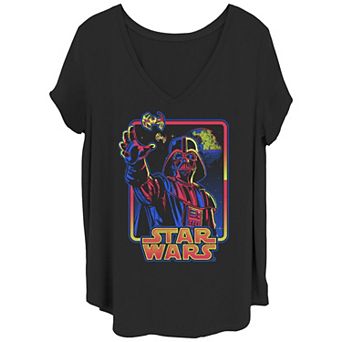 Disney's Star Wars Juniors' Plus Size Hypercolor Dark Side V-Neck Graphic Tee