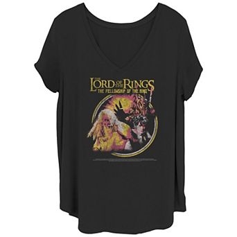 Juniors' Plus Size The Lord Of The Rings The Fellowship Of The Ring V-Neck Tee
