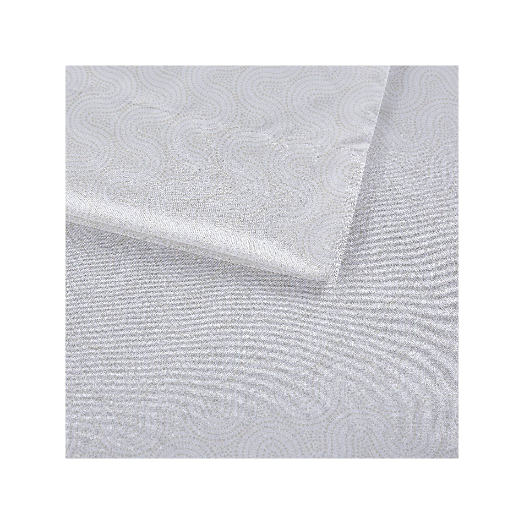 Intelligent Design Printed Microfiber Sheet Set, Beige Dotted Arches