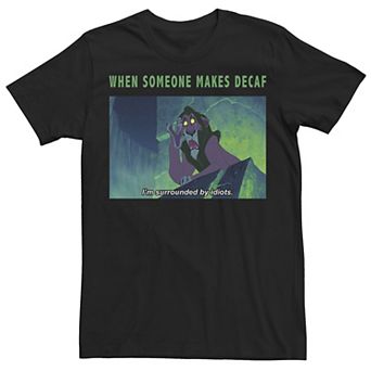Disney's The Lion King Scar Men's Decaf Coffee Meme Graphic Tee
