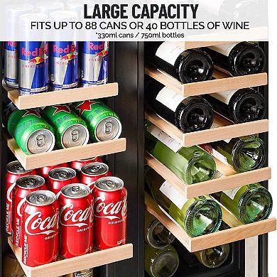 Zulay Kitchen CavaPro Dual Zone Wine Cooler Refrigerator 24”