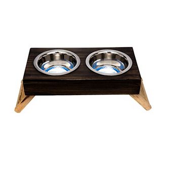 Country Living Elevated Dog Wood Feeder - Brown/Medium