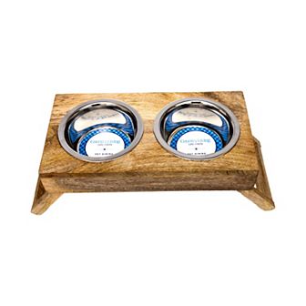 Country Living Elevated Dog Wood Feeder - Brown/Medium