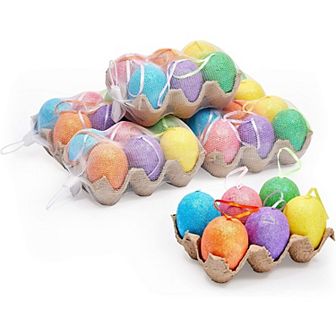 Easter Egg Ornaments in 6 Sparkle Colors (36 Pack)