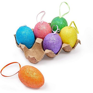 36x Easter Plastic Egg Ornaments for Holiday Home Decorations, Party Favor Decor