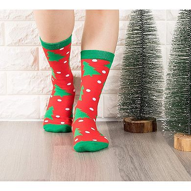 2 Pairs Christmas Tree Socks for Adult Women, Xmas Holiday Party Novelty Gifts, Unisex, One Size