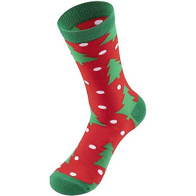 2 Pairs Christmas Tree Socks for Adult Women, Xmas Holiday Party Novelty Gifts, Unisex, One Size