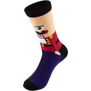 Nutcracker Christmas Crew Socks for Men and Women, Fun Gift Set (One Size, 2 Pairs)