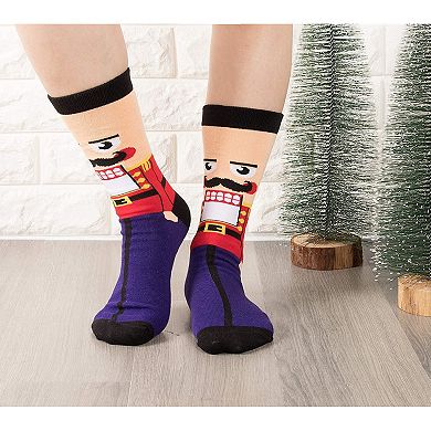 Nutcracker Christmas Crew Socks for Men and Women, Fun Gift Set (One Size, 2 Pairs)