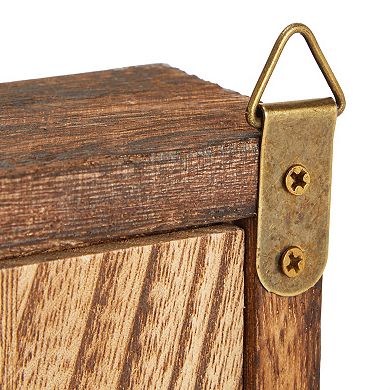 Wood Honeymoon Fund Box Wedding Gifts, Shadow Piggy Bank, Rustic Home Decor Supplies (7x7 In)