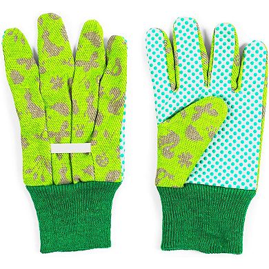 Kids Gardening Work Gloves, Ages 3-6 (Green, 6 Pairs)