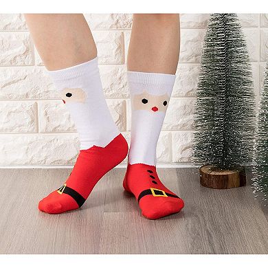 Santa Christmas Crew Socks for Women and Men (2 Pack)