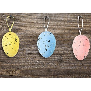 36 Pack Easter Egg Ornaments, 6 Metallic Gold Designs, Easter Decorations