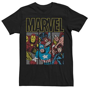 Men's Marvel Classic Avengers Group Panel Tee