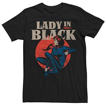Men's Marvel Avengers Black Widow Lady In Black Tee