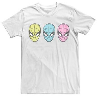 Men's Spiderman Vintage Pop Faces Graphic Tee