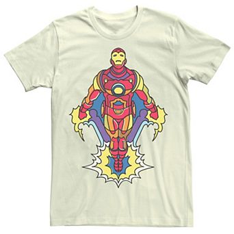 Men's Iron Man Blast Pop Colors Graphic Tee
