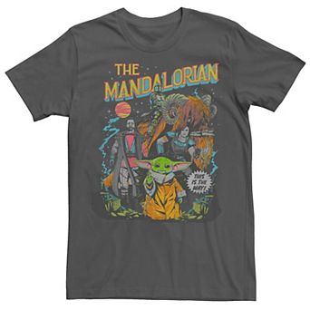 Men's The Mandalorian Group Transparent Comic Tee