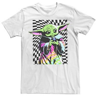 Men's The Mandalorian Grogu Trippy Portrait Tee
