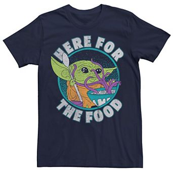 Men's The Mandalorian Grogu Here For Food Tee