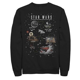 Men's Star Wars Map To The Galaxy Vintage Sweatshirt