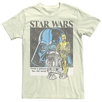 Men's Star Wars RDD2 Darth Vader C3PO Tee