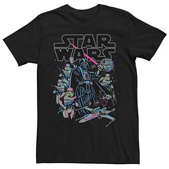 Men's Star Wars Neon Vader And Stormtrooper Tee