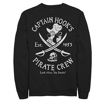 Disney's Peter Pan Men's Captain Hooks Pirate Crew Sweatshirt